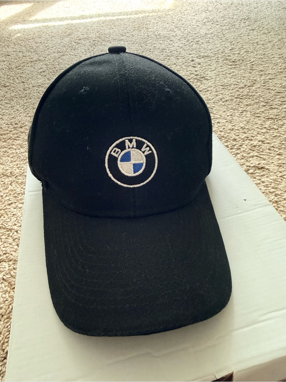 BMW Black Baseball Cap with White and Blue Roundel